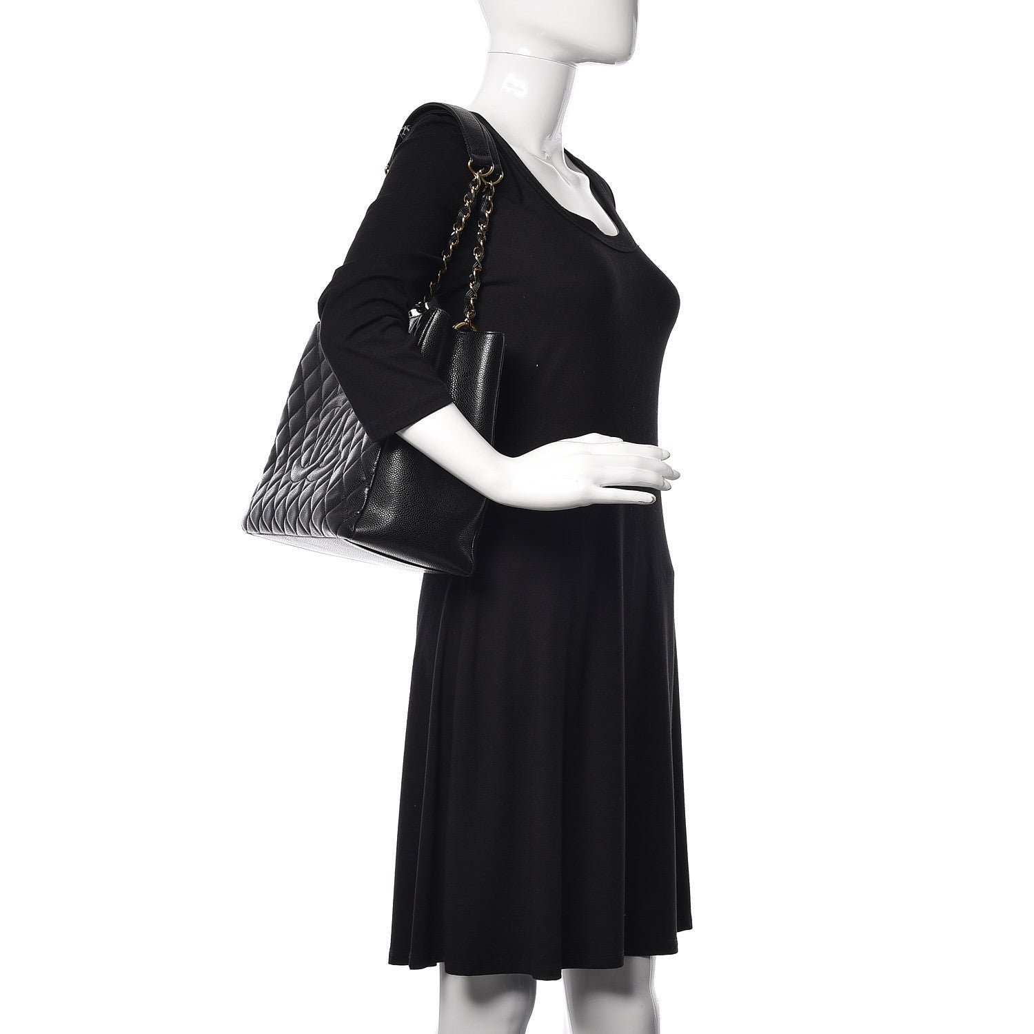 Chanel Caviar Quilted Grand Shopping Tote GST Black 2 of 10