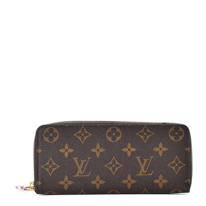 Louis Vuitton Monogram Clemence Wallet Rose Ballerine 1 of 8