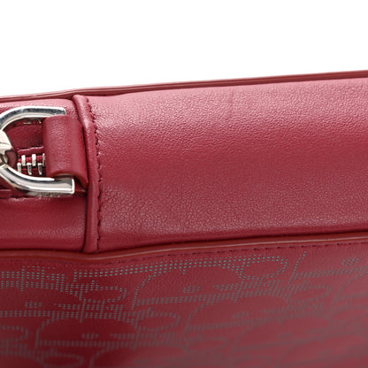 Christian Dior Calfskin Oblique Galaxy Perforated World Tour Messenger Pouch Red White 13 of 13