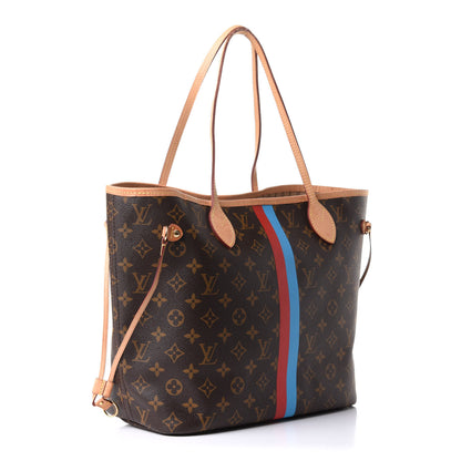 Louis Vuitton Monogram My LV Heritage Neverfull MM Blue Clair Rouge 4 of 11