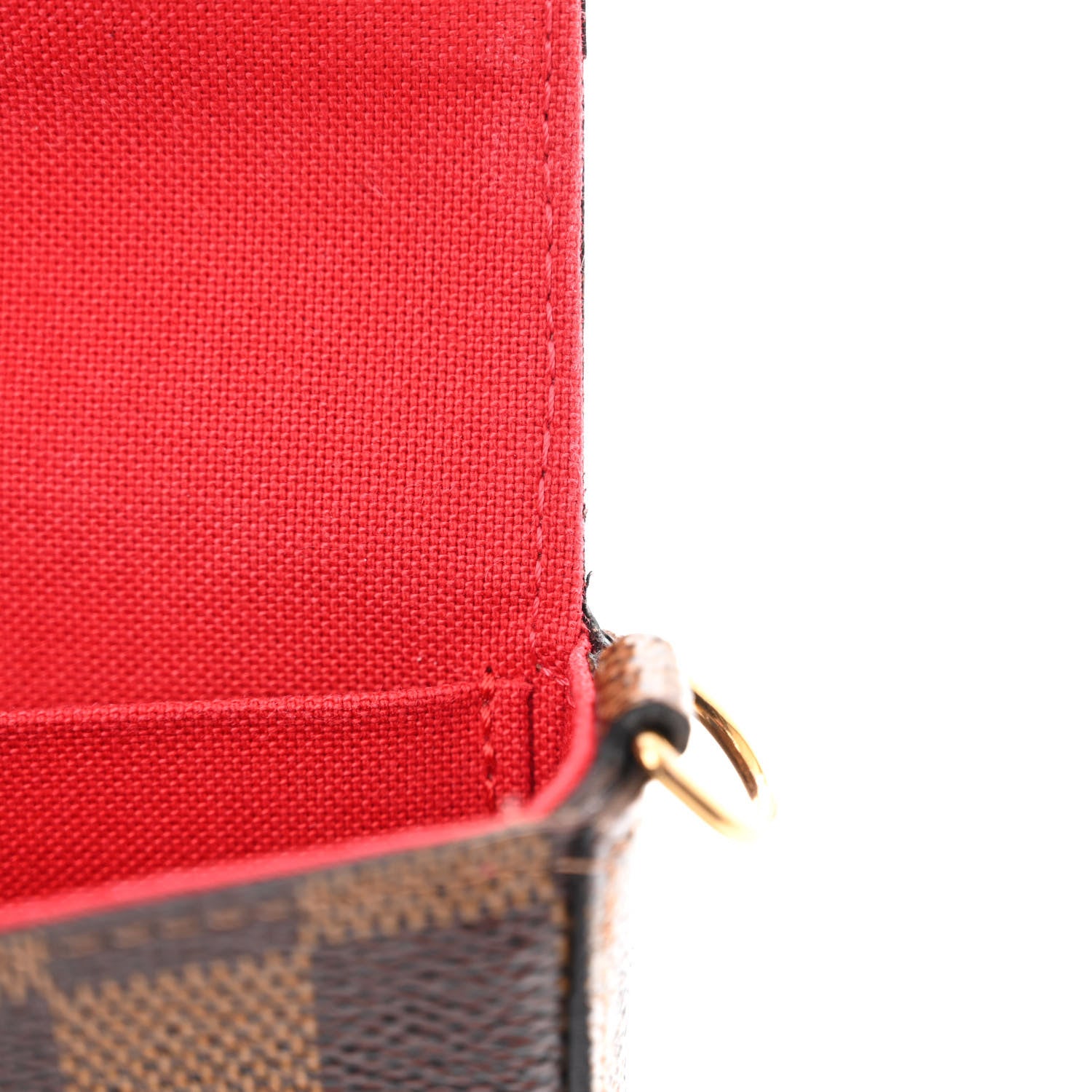 Louis Vuitton Damier Ebene Pochette Felicie Chain Wallet 11 of 14