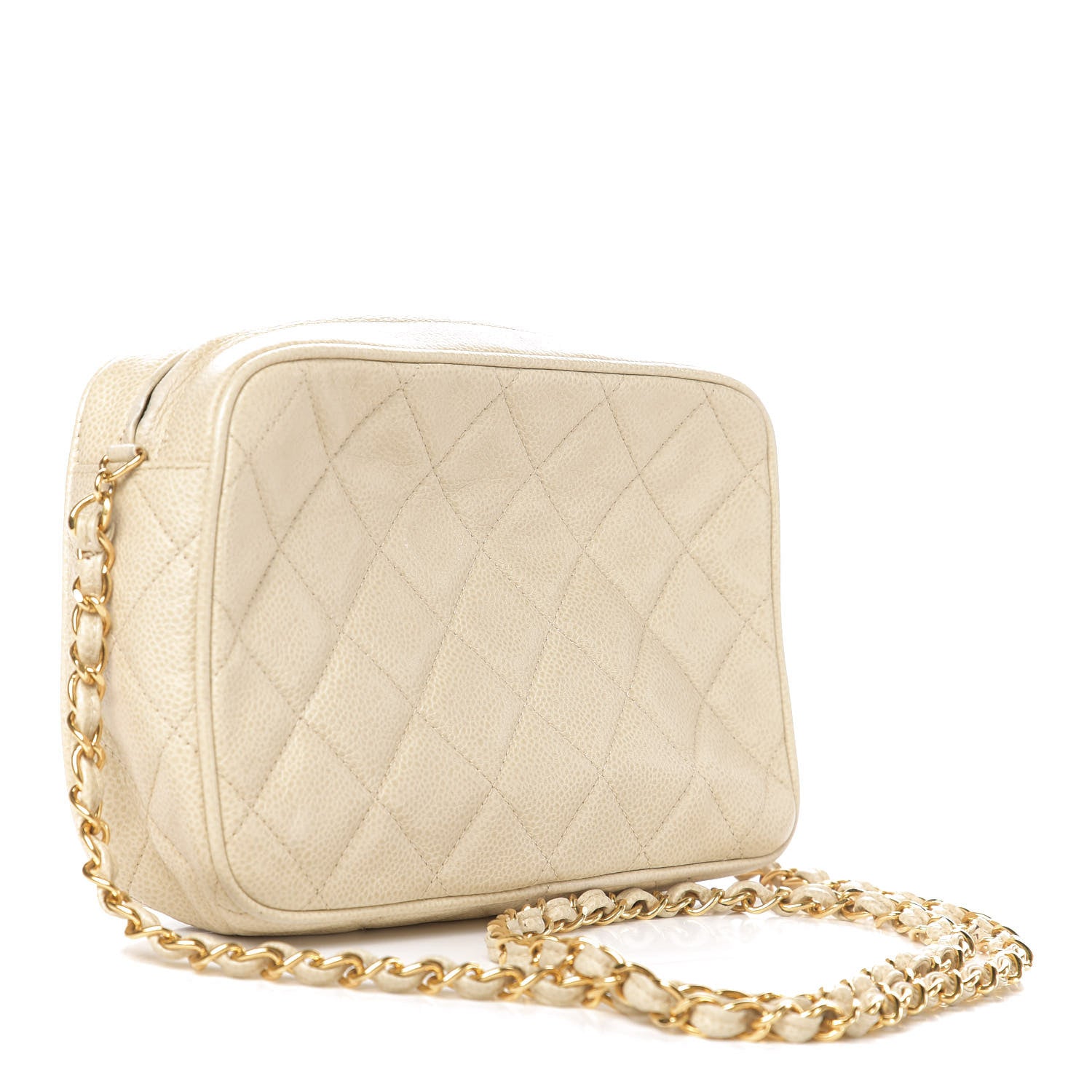 Chanel Caviar Quilted Camera Case Beige Clair 3 of 12