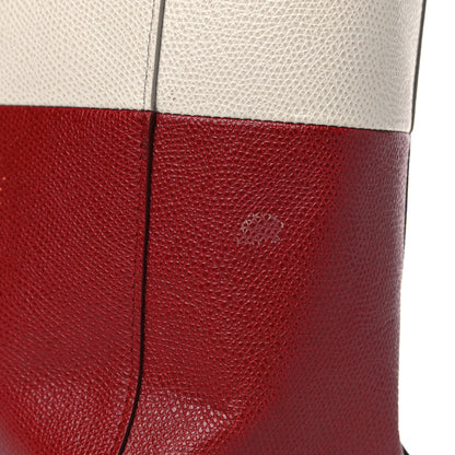 Celine Grained Calfskin Small Vertical Bi-Cabas Cream Red 20 of 28