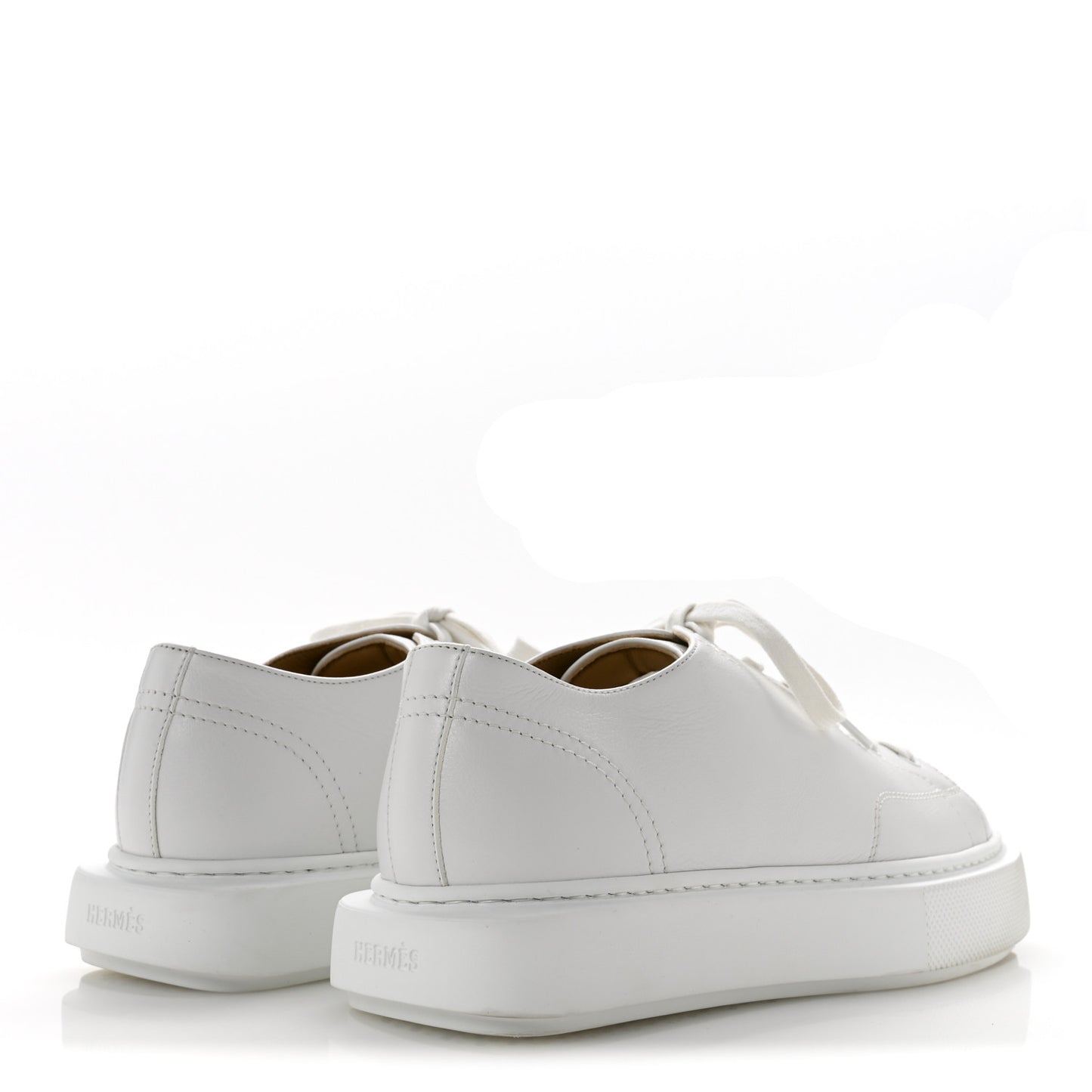 Calfskin Mens Haru Derby Sneakers 42 White