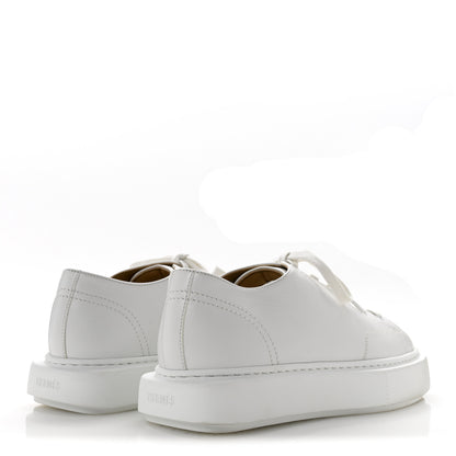 Hermes Calfskin Mens Haru Derby Sneakers 42 White 5 of 10