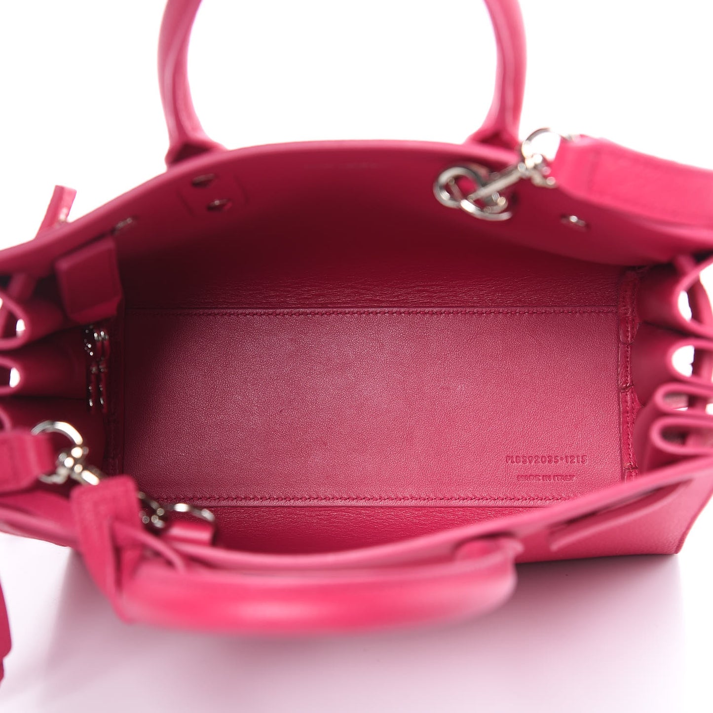 Grained Calfskin Nano Sac De Jour Fuchsia