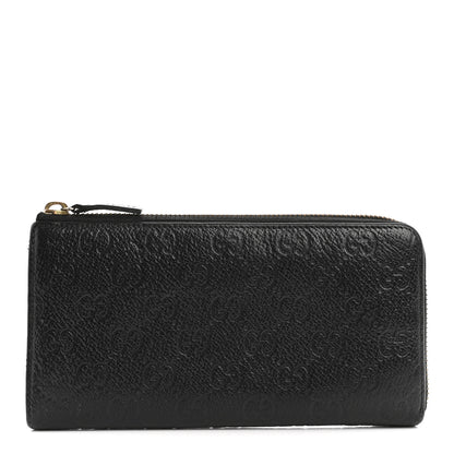 Gucci Guccissima Donna Long Wallet Black 1 of 9