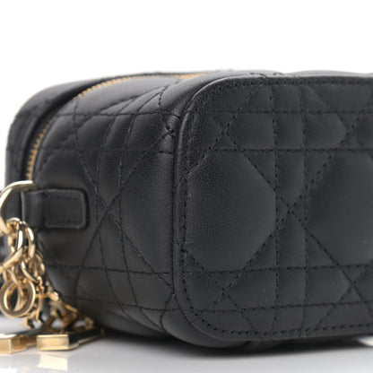 Christian Dior Lambskin Cannage Micro Lady Dior Vanity Case Black 7 of 8