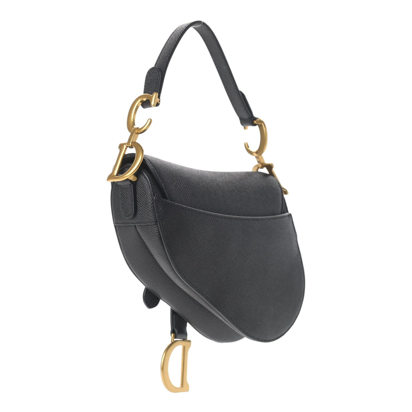 Calfskin Mini Saddle Bag Black