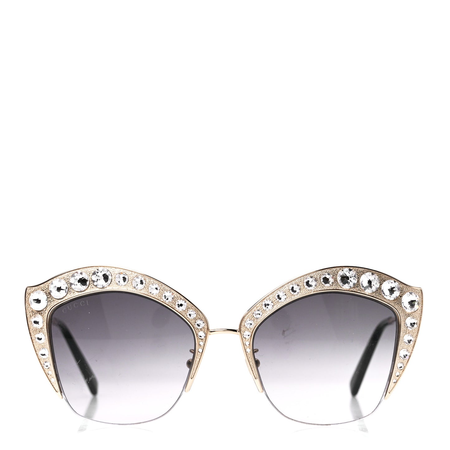 Metal Crystal Cat Eye Sunglasses GG00114S Gold