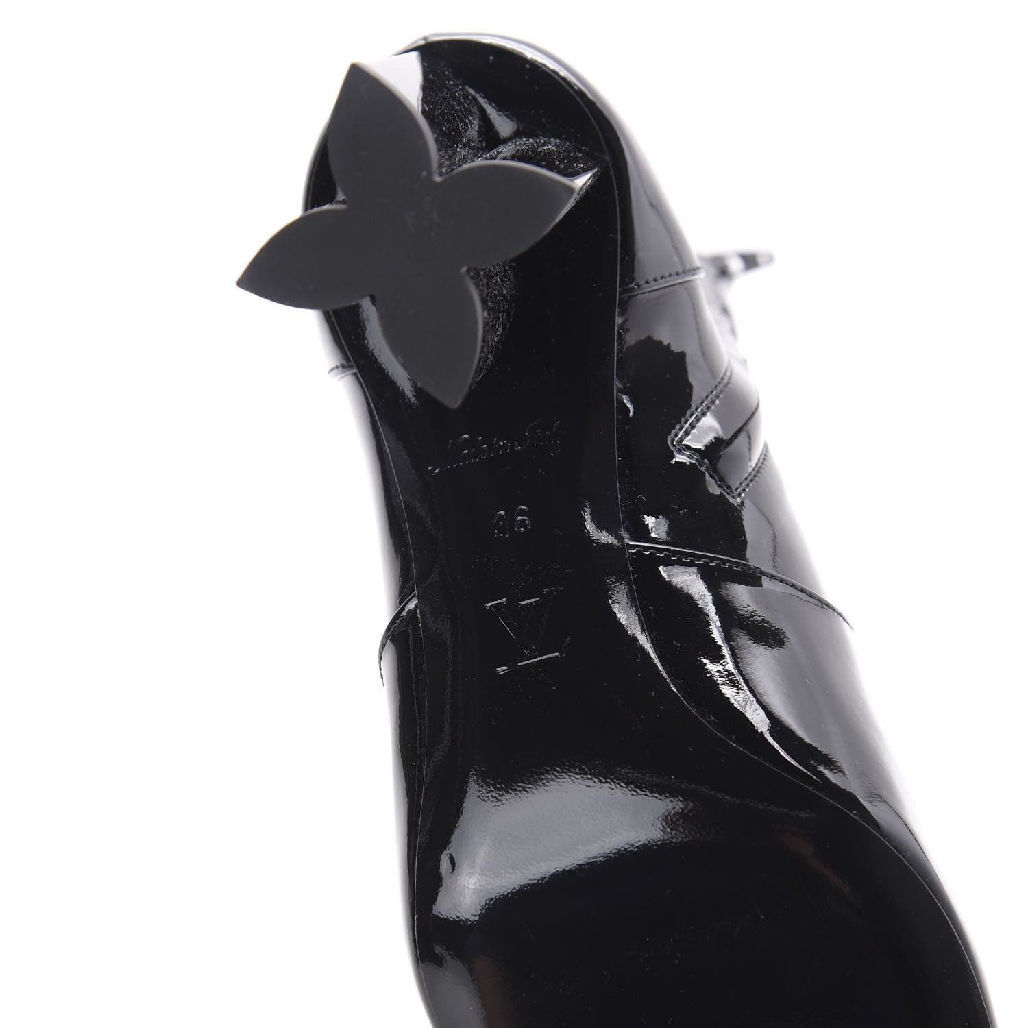 Louis Vuitton Patent Uniformes Silhouette Ankle Boots 36 Black 6 of 7