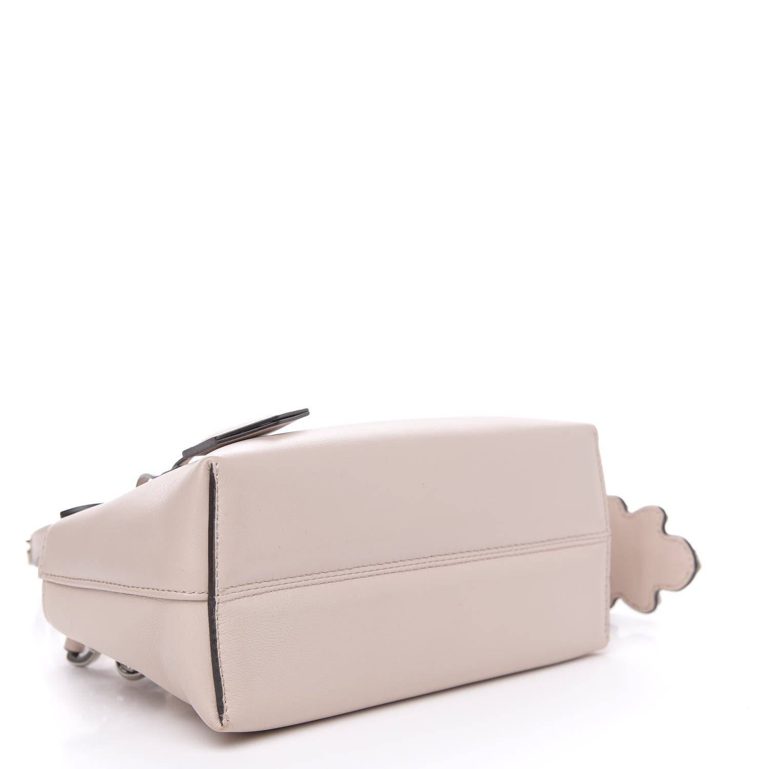 Fendi Shiny Nappa Crystal Croc Tail Mini By The Way Boston Bag Soap Smoky Quartz 4 of 11