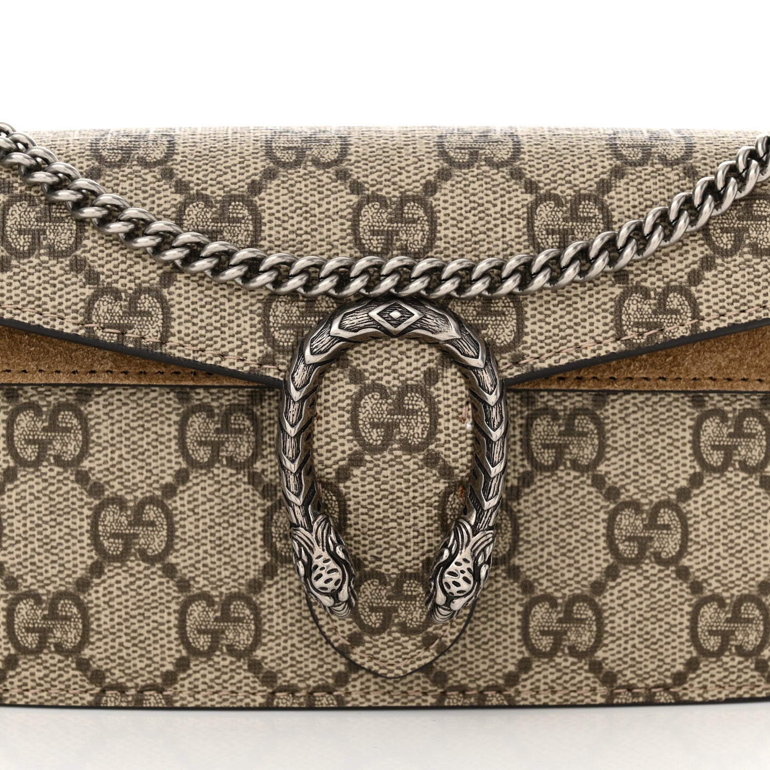 Gucci GG Supreme Monogram Super Mini Dionysus Shoulder Bag Taupe 7 of 11