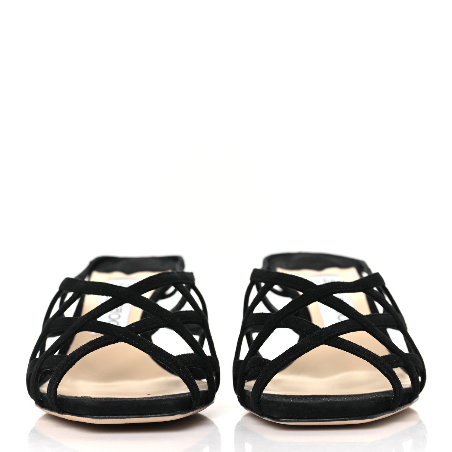 Jimmy Choo Suede Sai 65 Sandals 37.5 Black 2 of 8