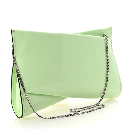 Christian Louboutin Patent Psychic Loubitwist Clutch Studio Green 3 of 9