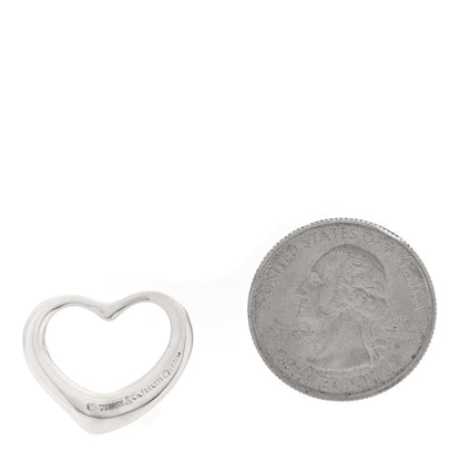 Tiffany Sterling Silver Elsa Peretti 22mm Open Heart Pendant 2 of 3
