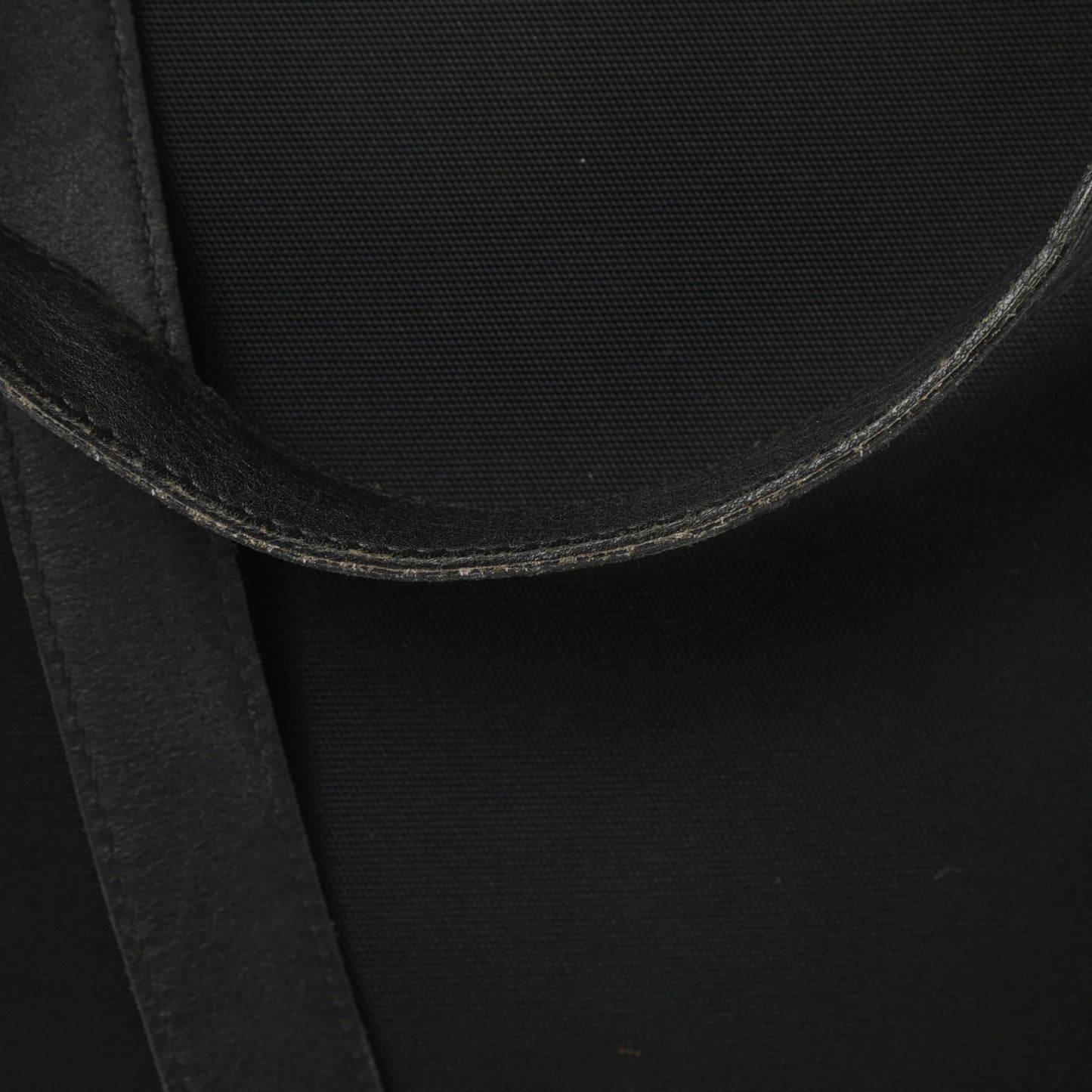 Nylon Calfskin Tote Black