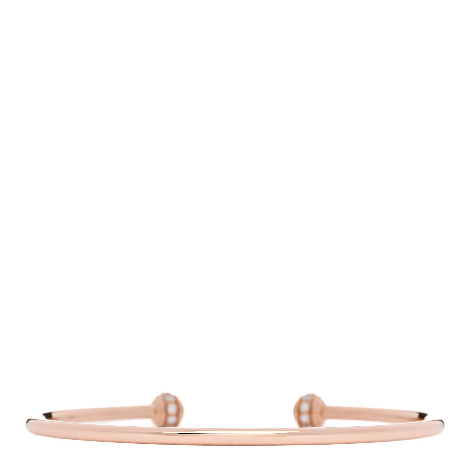 Piaget 18K Rose Gold Diamond Thin Possession Open Bangle Bracelet 2 of 4