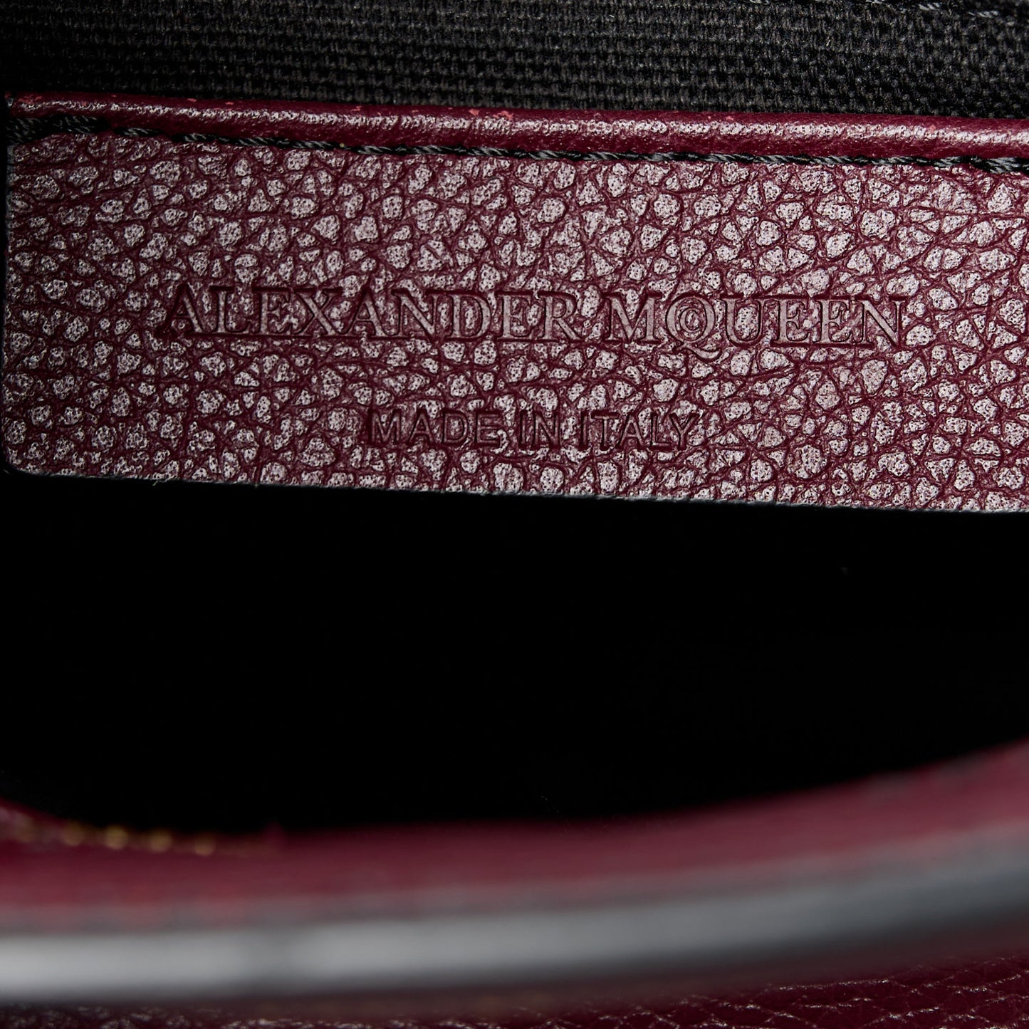 Pebbled Calfskin Mini Padlock Tote Bordeaux