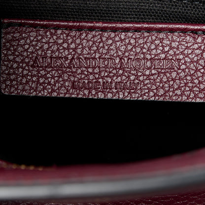 Alexander McQueen Pebbled Calfskin Mini Padlock Tote Bordeaux 6 of 12