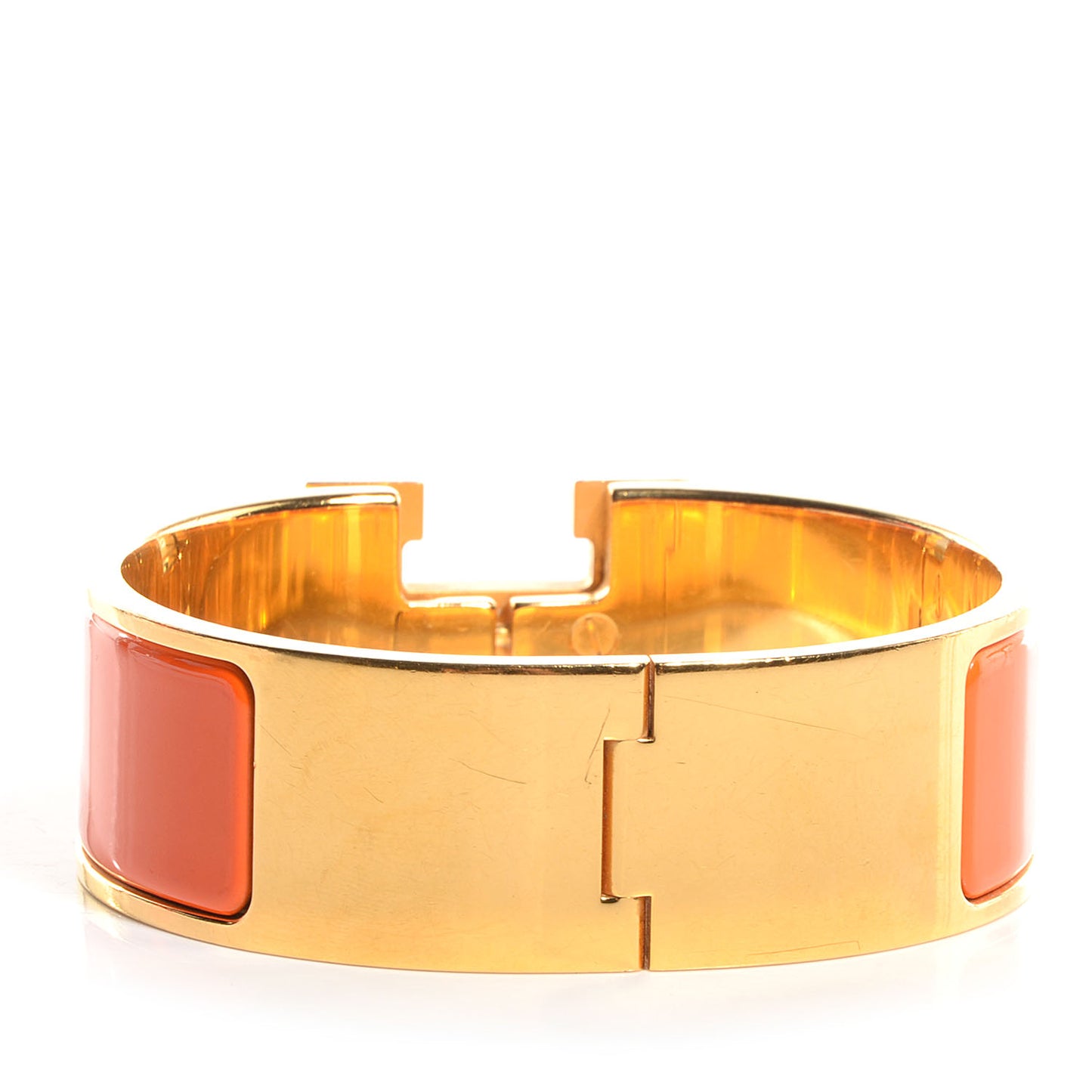 Enamel Wide Clic Clac H Bracelet PM Orange
