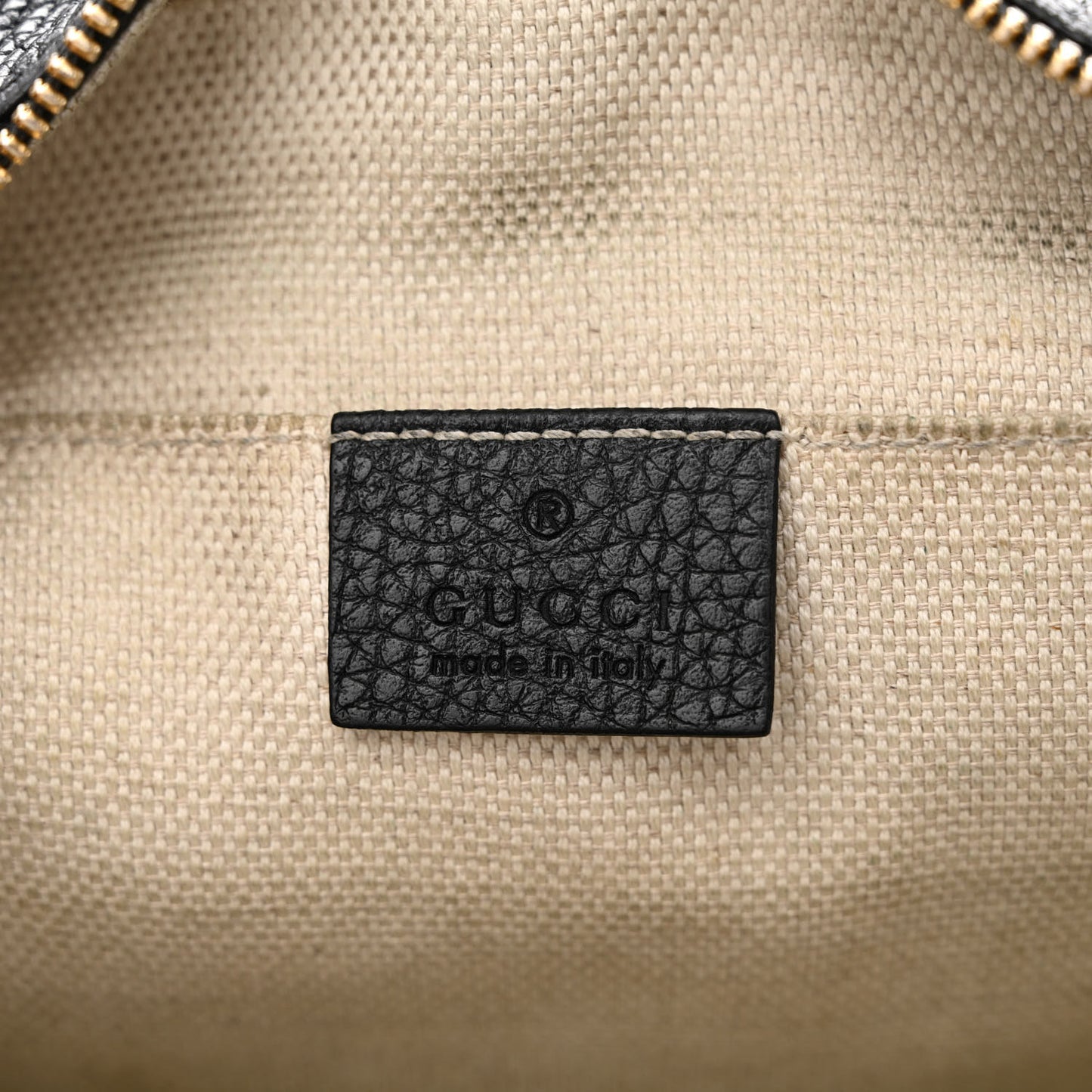 Pebbled Calfskin Small Soho Disco Bag Black
