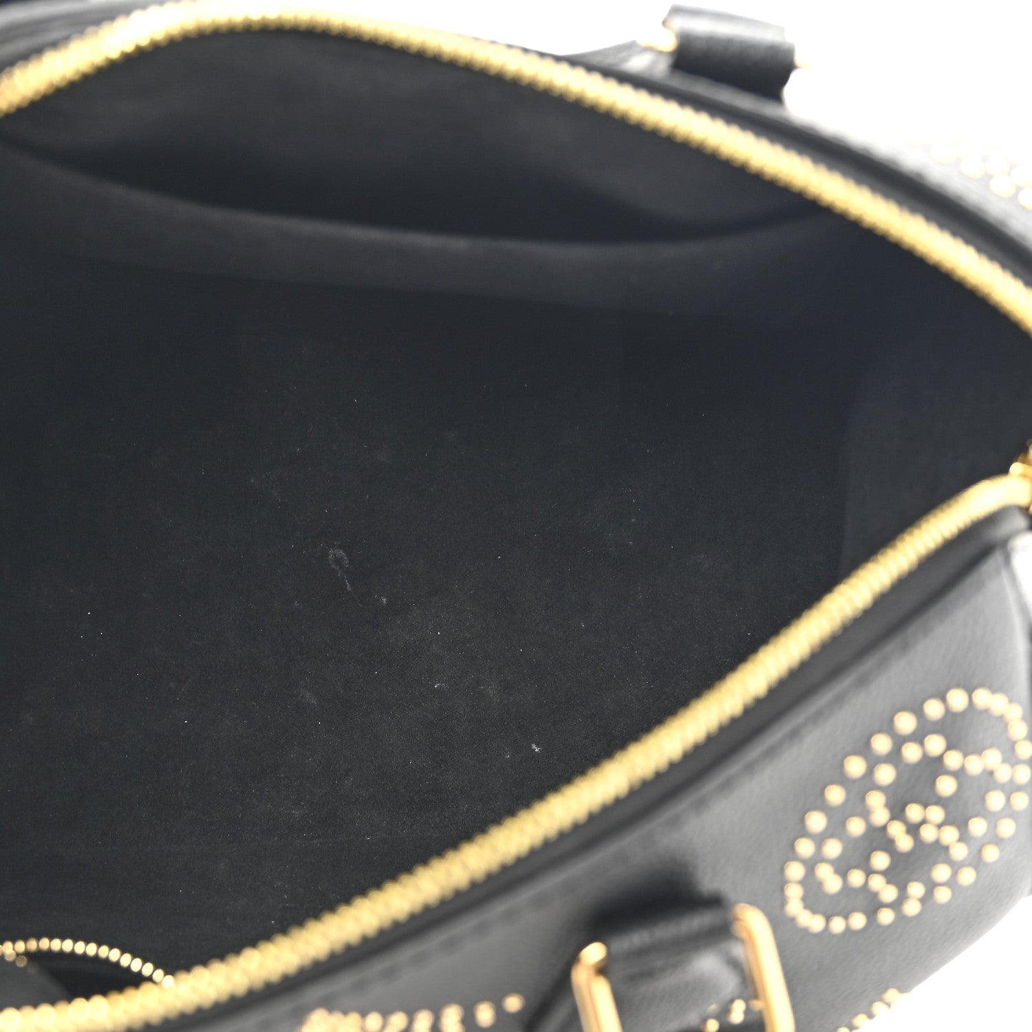 Louis Vuitton Empreinte Monogram Giant Studded Speedy Bandouliere 25 Black 5 of 10