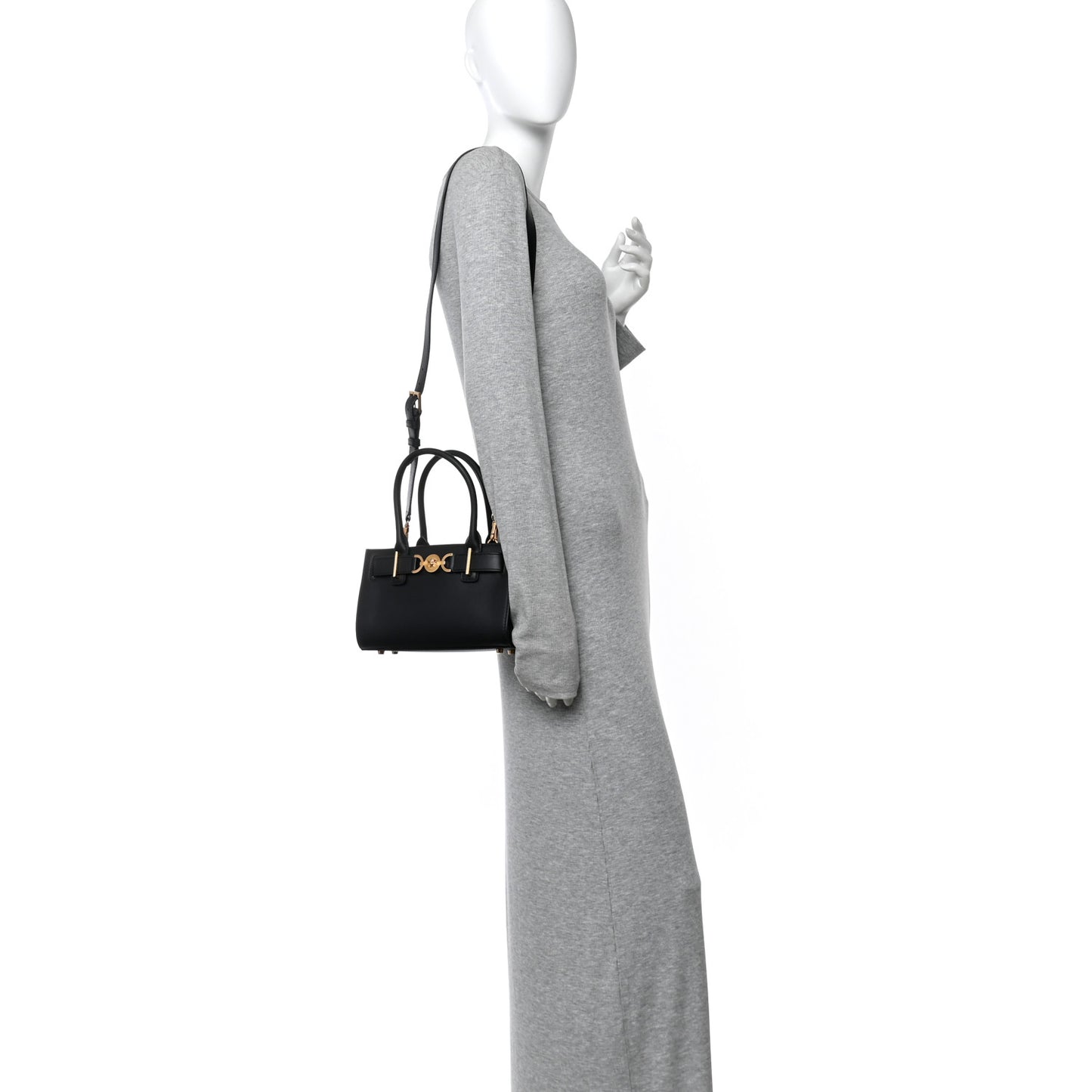 Calfskin Small Medusa '95 Tote Bag Black