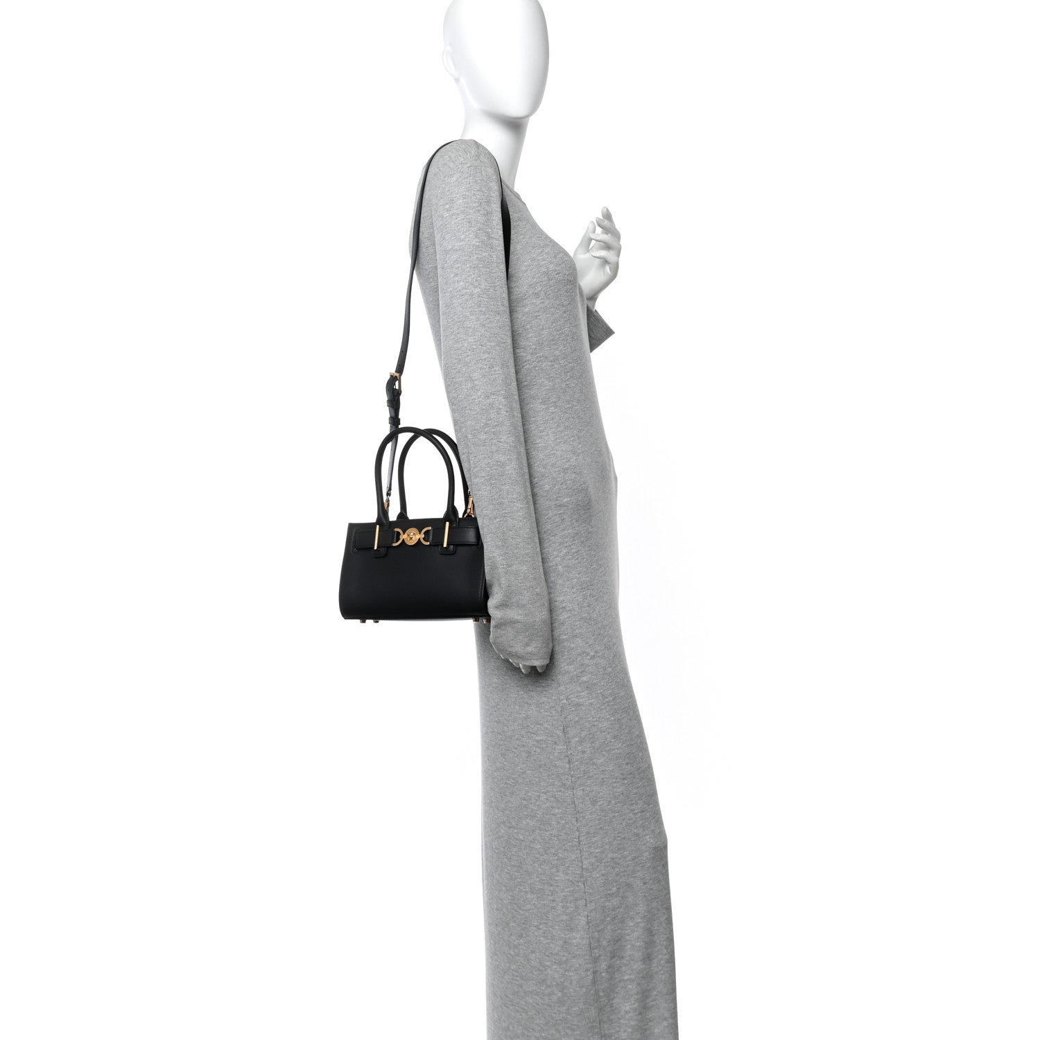 Versace Calfskin Small Medusa '95 Tote Bag Black 2 of 10