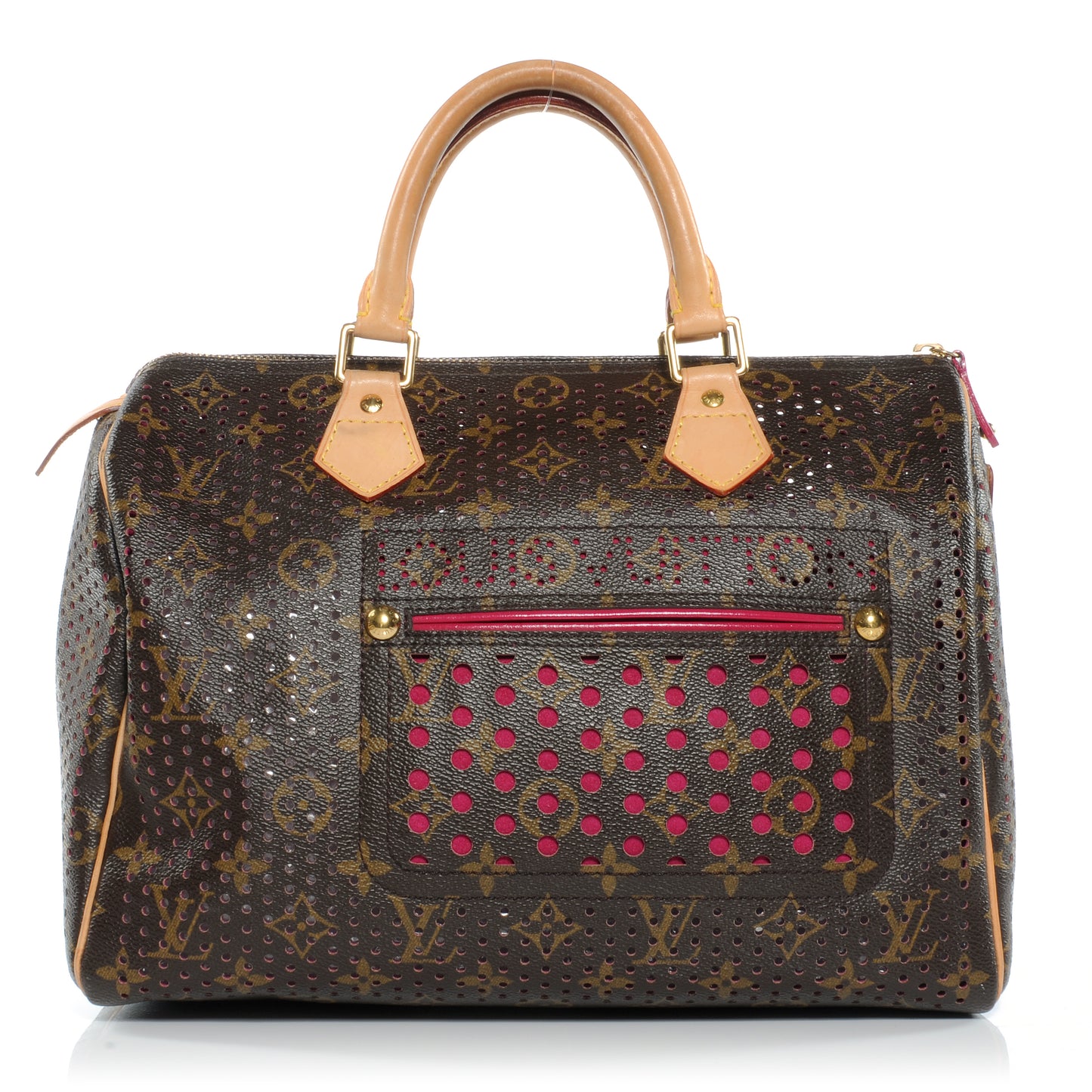 Monogram Perforated Speedy 30 Fuchsia