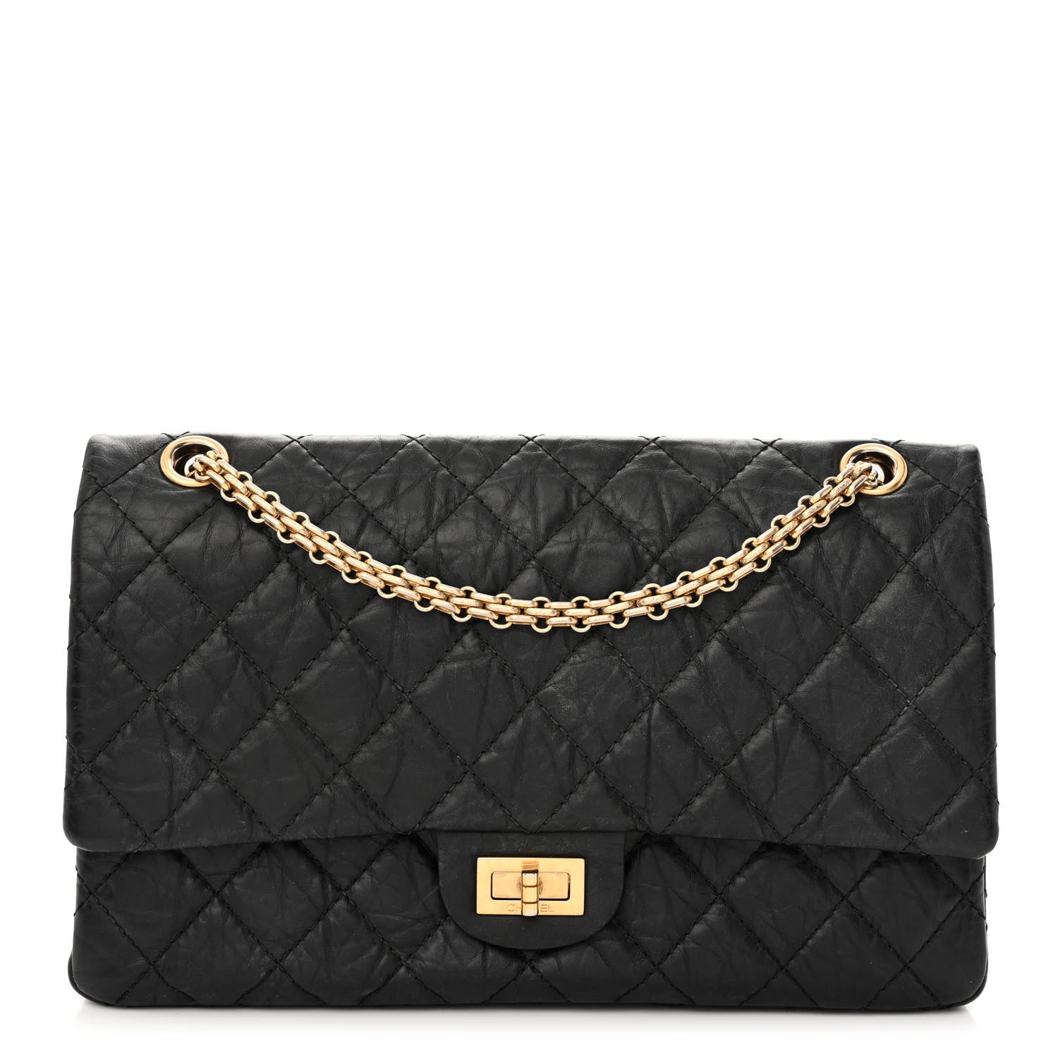 Chanel Aged Calfskin Quilted 2.55 Reissue 226 Flap Black 1 of 10