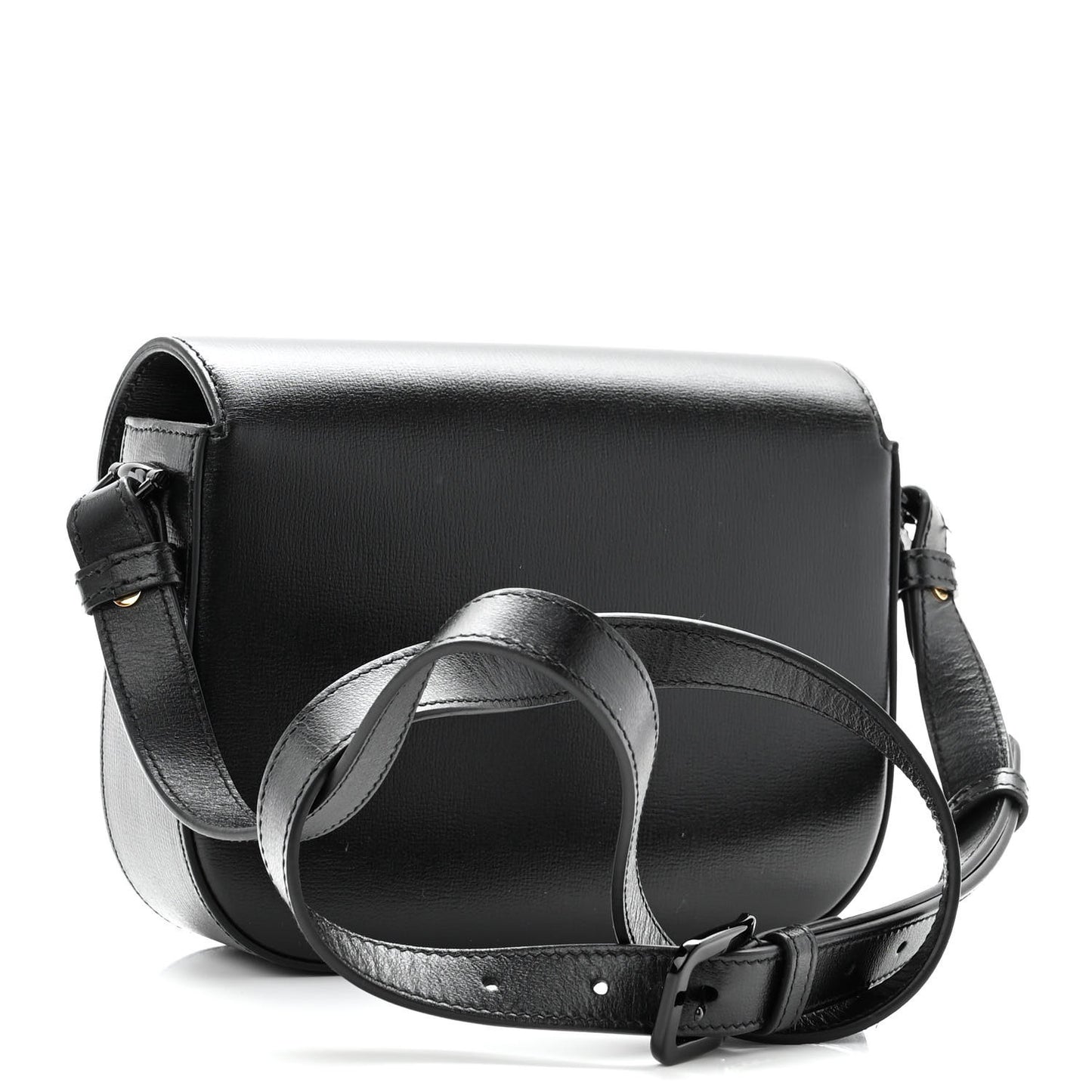 Azalea Calfskin Web Monochrome Small Horsebit 1955 Shoulder Bag Black