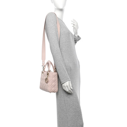 Christian Dior Lambskin Cannage Small My ABCDior Lady Dior Rose Poudre 2 of 10