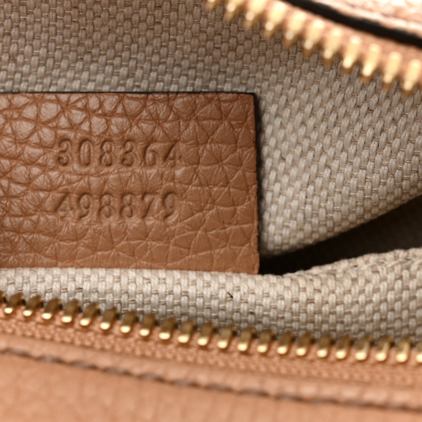 Pebbled Calfskin Small Soho Disco Bag Camelia