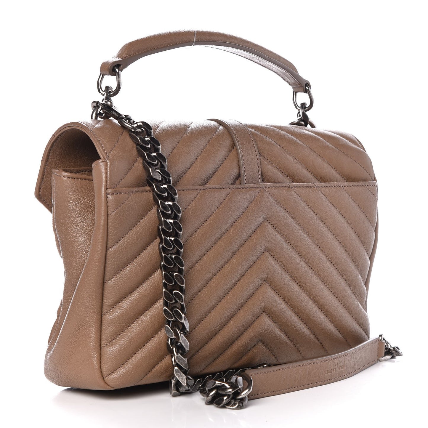 Sheepskin Matelasse Chevron Monogram Medium College Bag Fard