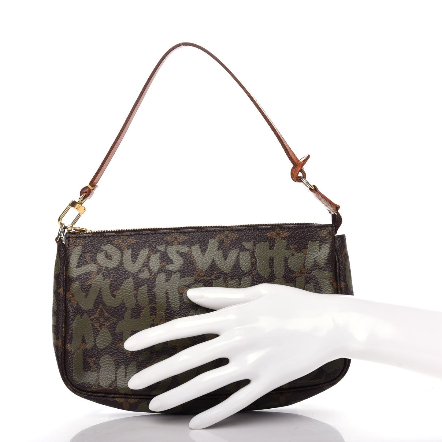 Monogram Graffiti Pochette Accessories Kaki