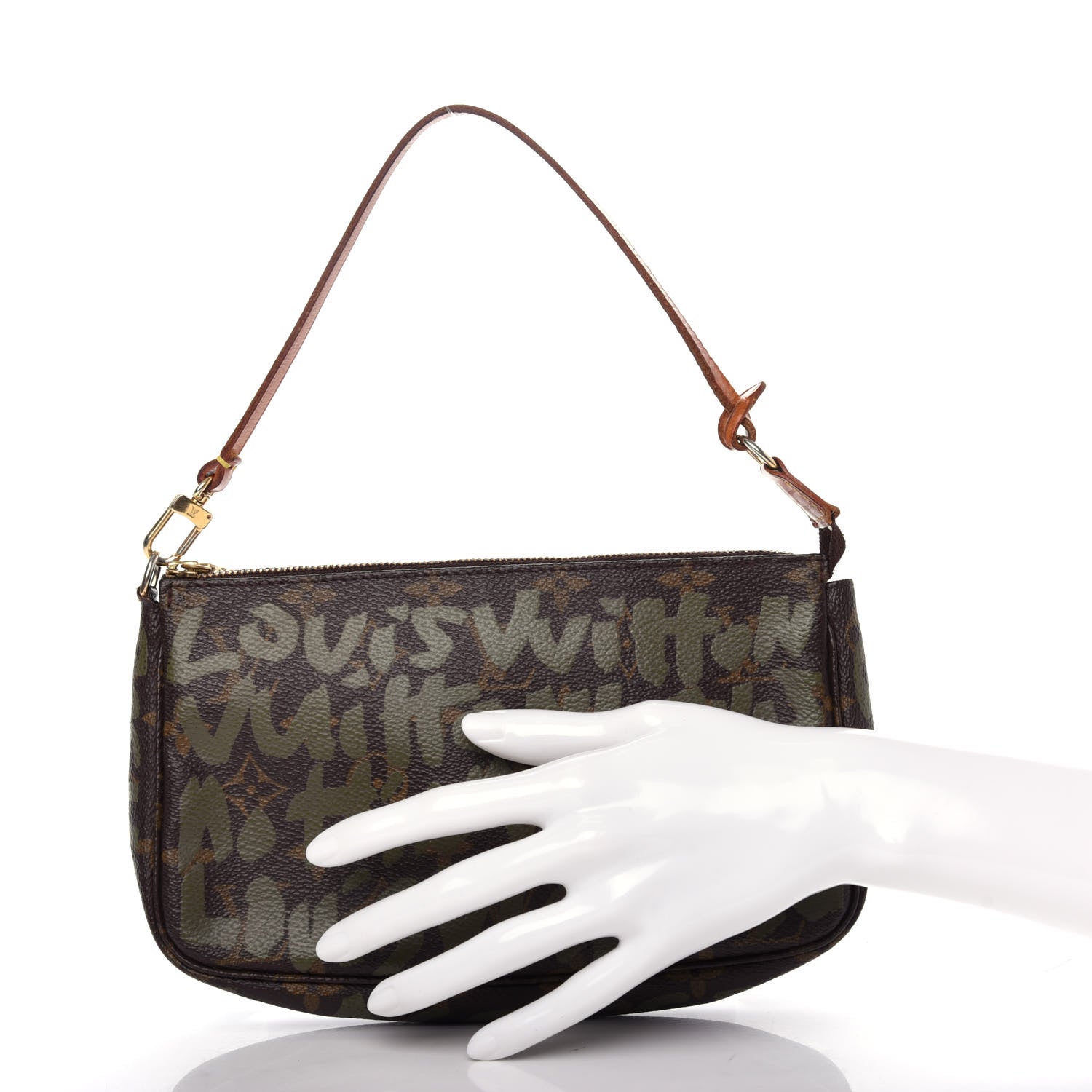 Louis Vuitton Monogram Graffiti Pochette Accessories Kaki 2 of 10