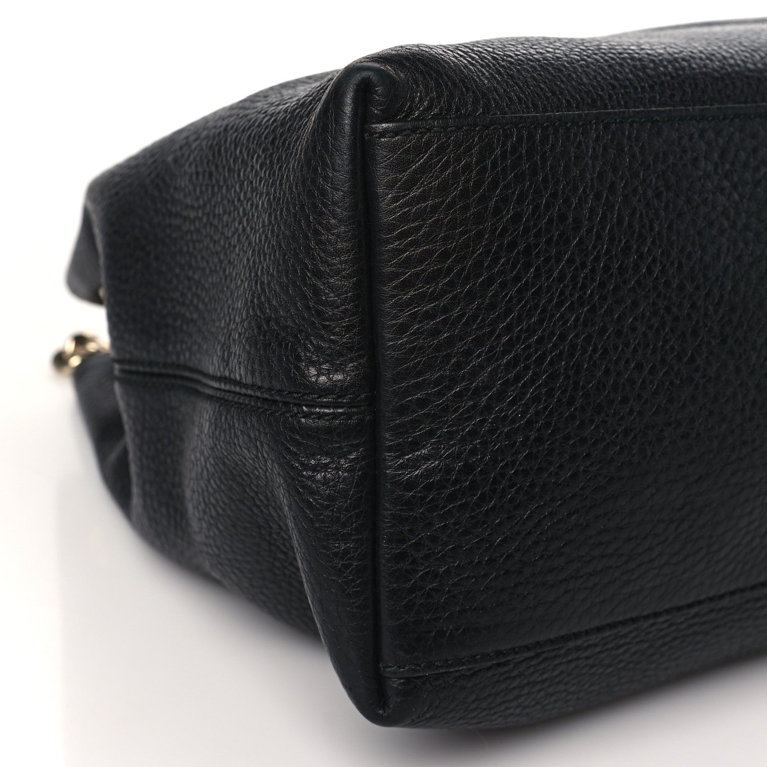 Gucci Pebbled Calfskin Medium Soho Chain Shoulder Bag Black 8 of 9