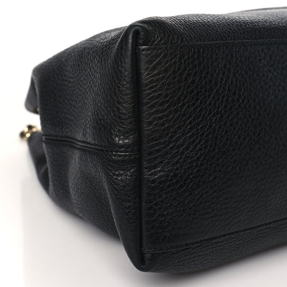 Gucci Pebbled Calfskin Medium Soho Chain Shoulder Bag Black 8 of 9