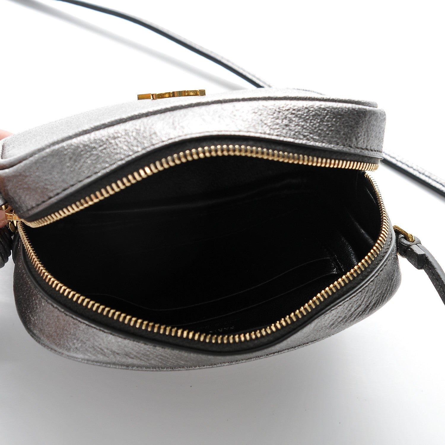 Saint Laurent Metallic Calfskin Monogram Blogger Bag Lapis Nero 5 of 6