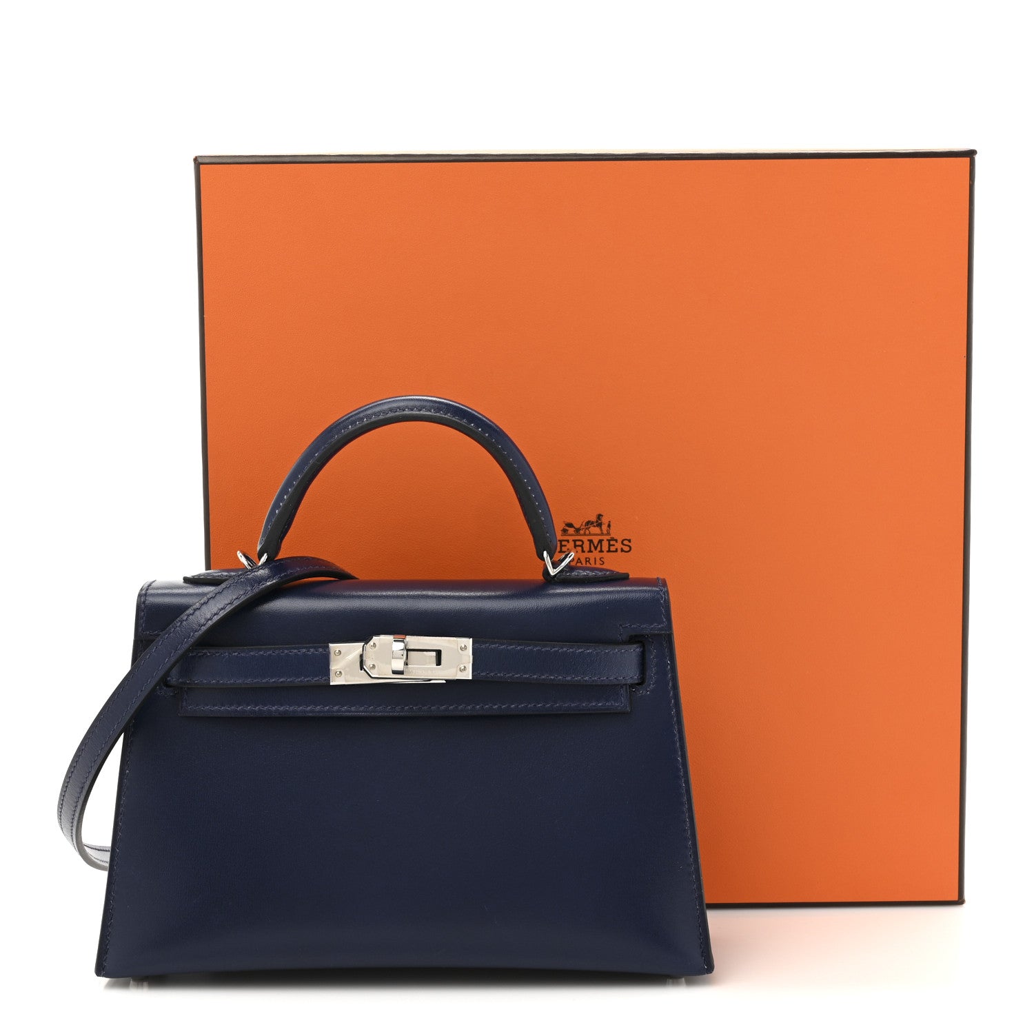 Hermes Box Mini Kelly Sellier 20 Bleu Saphir 12 of 12