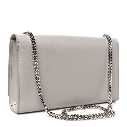 Saint Laurent Grain De Poudre Medium Classic Monogram Kate Satchel Souris 3 of 14