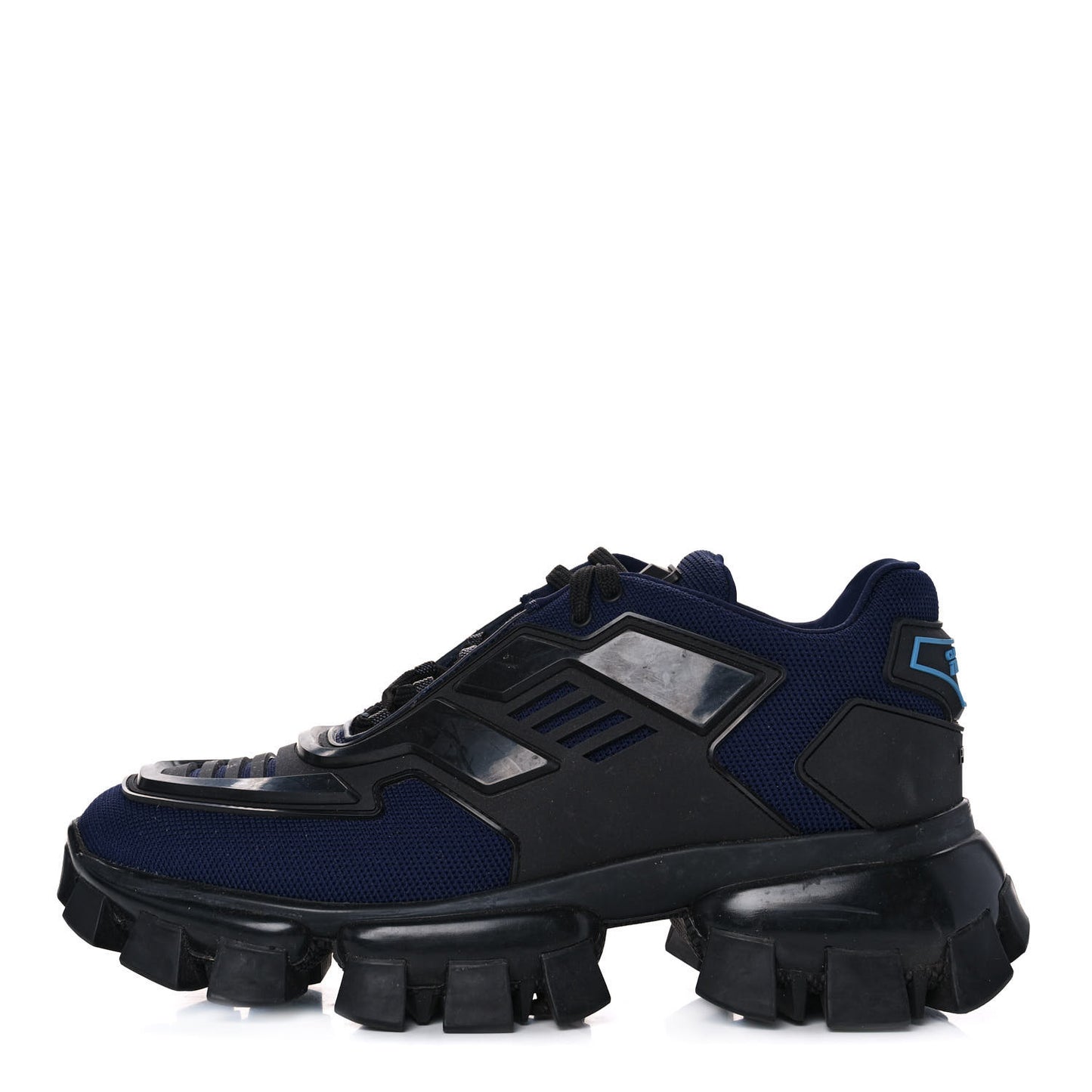 Rubber Knit Fabric Cloudbust Thunder Sneakers 38.5 Navy Black