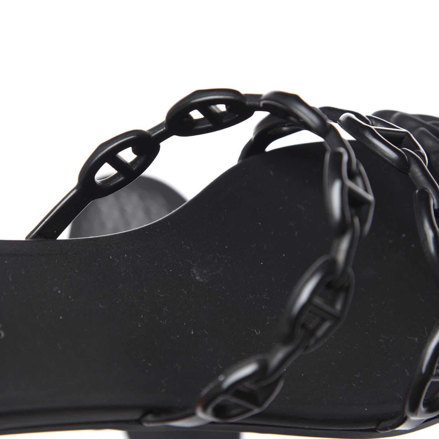 Hermes Rubber Chaine d'Ancre Rivage Sandals 35 Black 8 of 10