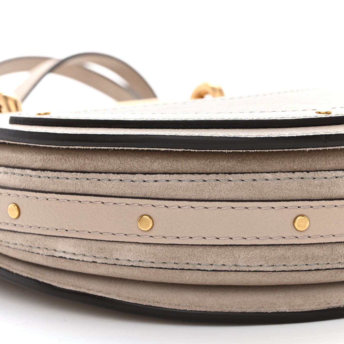 Calfskin Suede Small Pixie Bag Pastel Grey