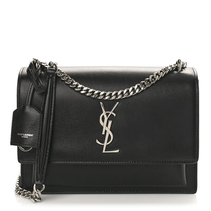 Saint Laurent Calfskin Medium Monogram Sunset Black 1 of 8