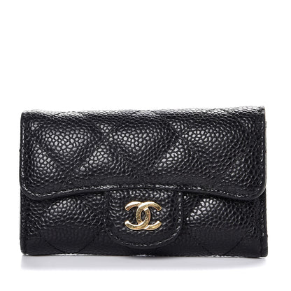 Chanel Caviar Quilted 6 Key Holder Black 1 of 8