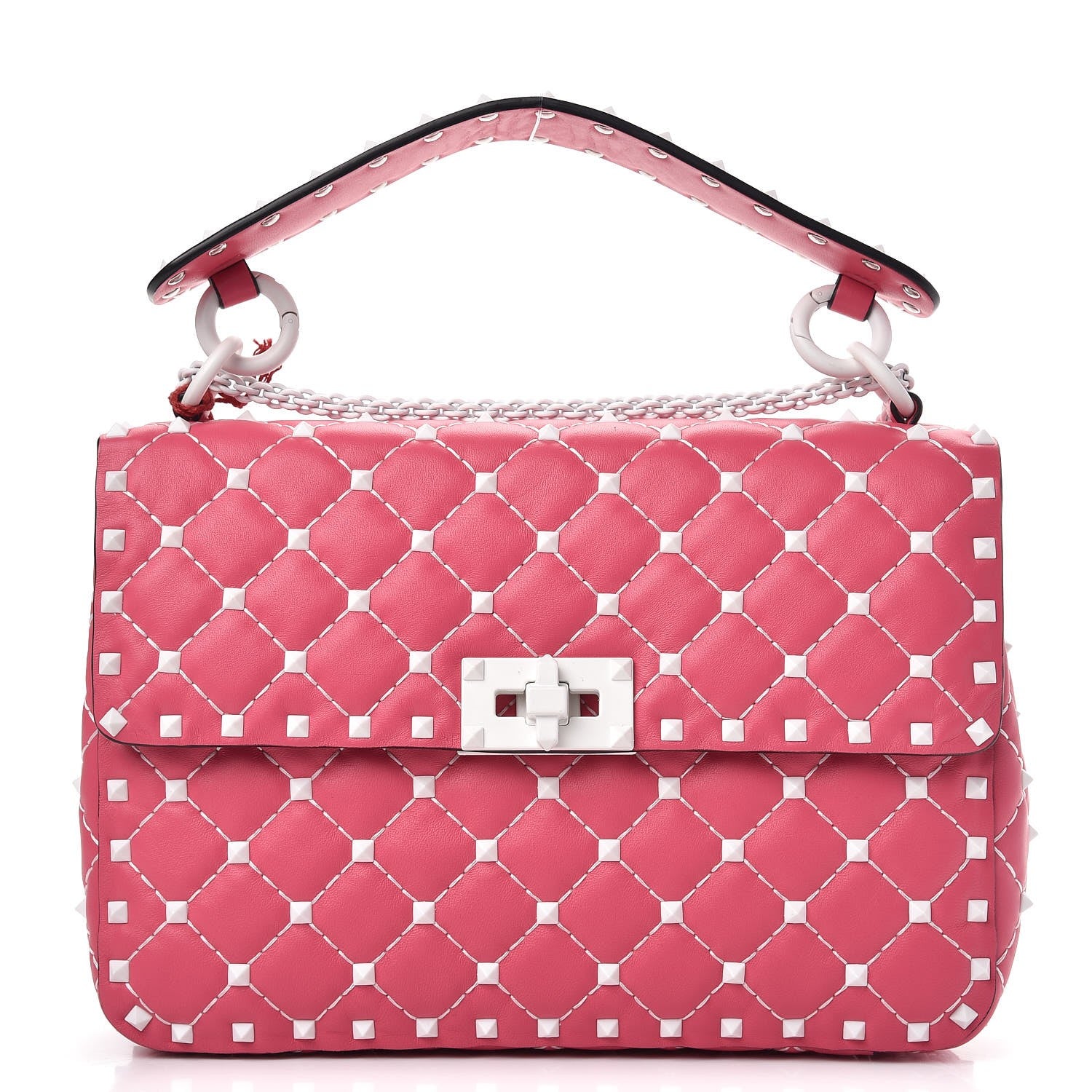 Valentino Garavani Lambskin Medium Free Rockstud Spike Shoulder Bag Shadow Pink 1 of 8