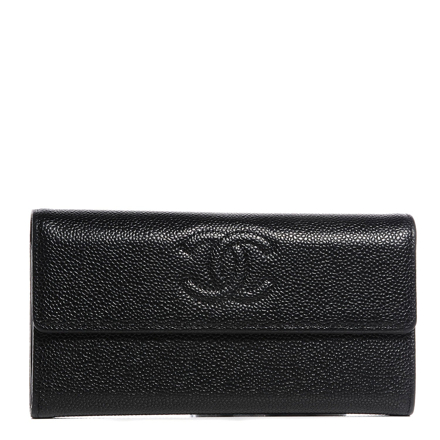Chanel Caviar Large Gusset Flap Wallet Black 1 of 9
