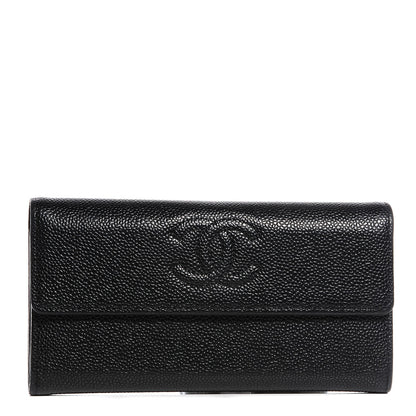 Chanel Caviar Large Gusset Flap Wallet Black 1 of 9